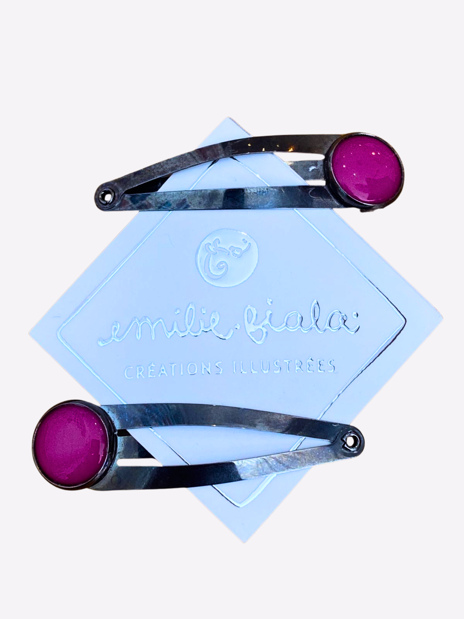 Barrettes Byzantin Rose