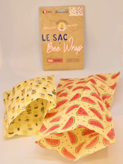 Emballage alimentaire réutilisable - 2 sacs Bee wrap