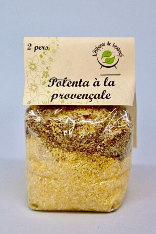 Préparation polenta à la provençale - L'athanor de Lestrech