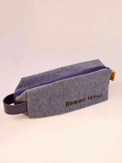 Trousse de toilettes homme idéal bleu - taille s - emmanuel creation