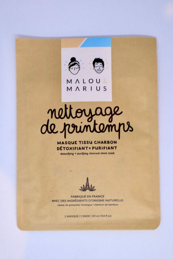 Masque charbon détoxifiant - Nettoyage de printemps - Malou & Marius