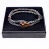 Bracelet homme noir et gris avec poulie - Bracelet Nuptse Patrice Hills
