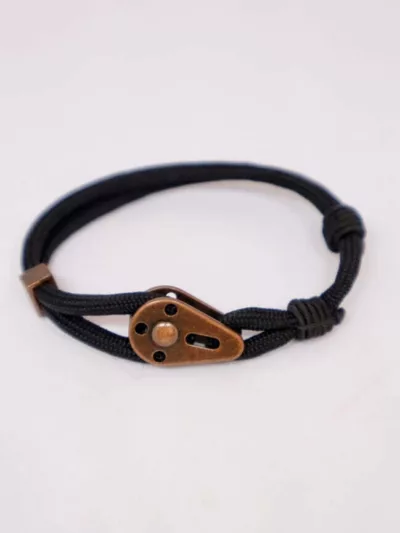 Bracelet homme noir avec poulie- Bracelet Sierra Patrice Hills