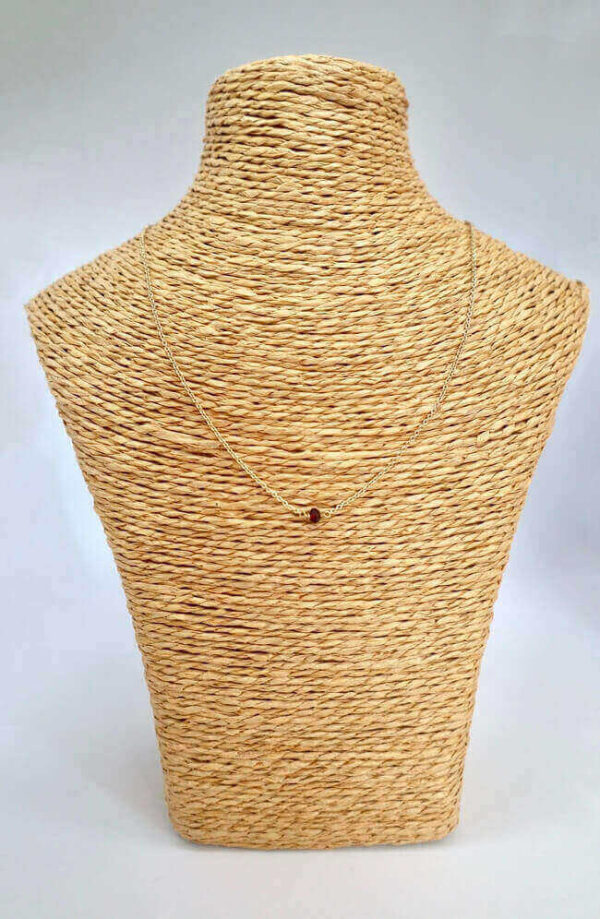 Collier pierre de grenat lithothérapie - Collier essentiel grenat Aura Bijoux