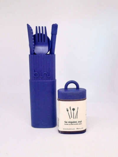 BINI KIT DE COUVERTS A EMPORTER - BLEU NUIT