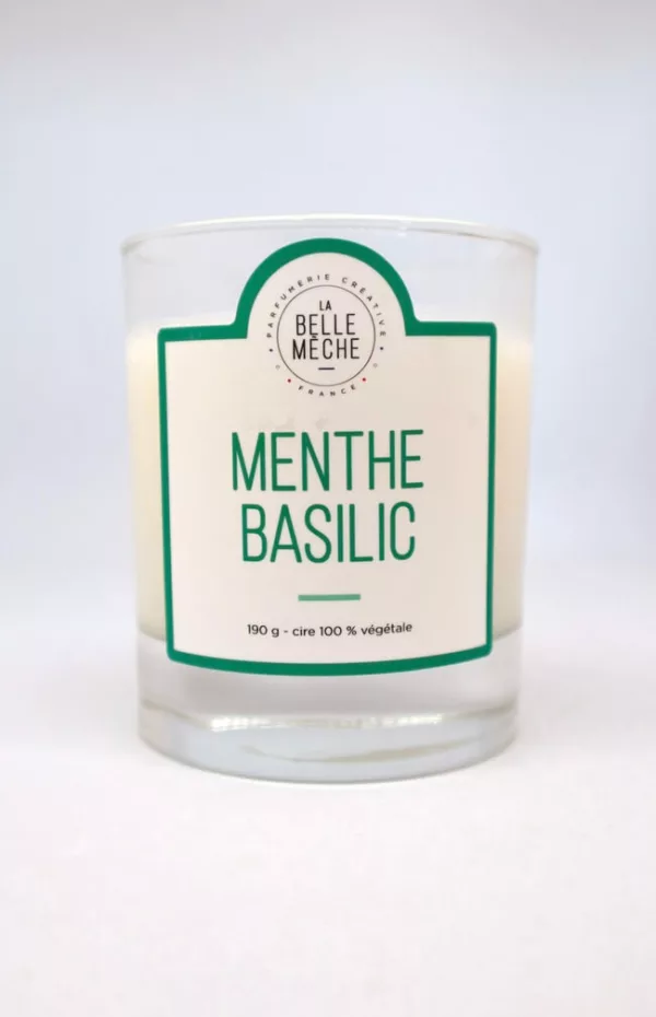 Bougie parfumée menthe basilic - La belle mèche