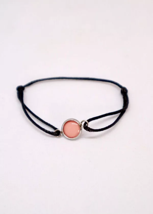 Bracelet fille médaillon rose des sables - Les minis