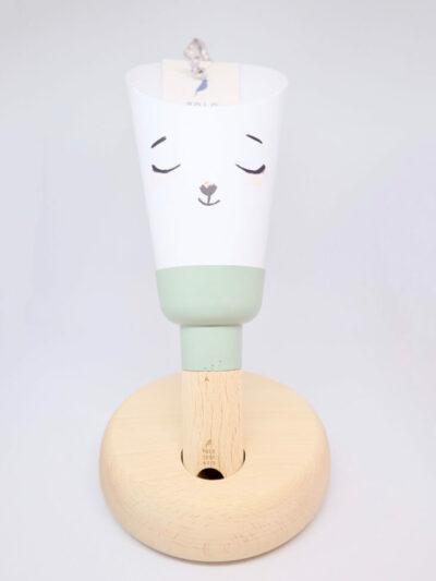 Veilleuse nomade 5 en 1 enfant sur socle - Lampe nomade passe-partout pipouette vert - Polochon & Cie