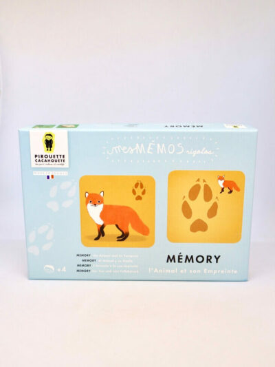 Jeu mémos animal et empreinte - Pirouette Cacahouète - Jeu enfants mémory
