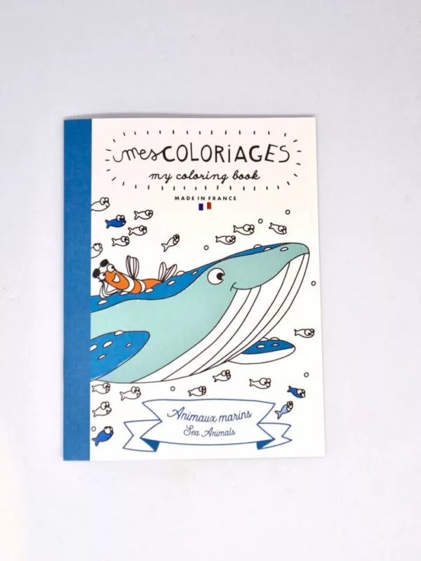 Cahier coloriage enfant sur les animaux marins - Pirouette Cacahouète