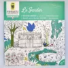 Poster géant à colorier le jardin - Pirouette Cacahouète