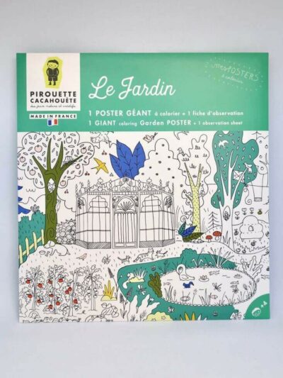 Poster géant à colorier le jardin - Pirouette Cacahouète