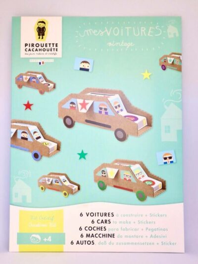 Kit créatif enfant voitures à construire - Pirouette Cacahouète