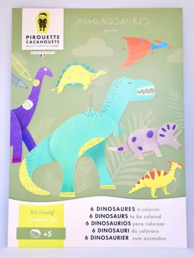 Kit créatif enfant dinosaures à construire - Pirouette Cacahouète