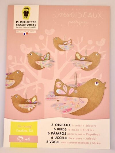 Kit créatif enfant oiseaux à créer et colorier - Pirouette Cacahouète