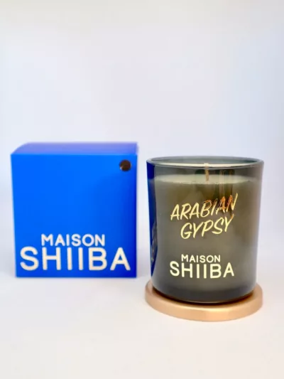 Bougie parfum boisé oriental - Bougie à message secret mantra Arabia Gypsy - Maison Shiiba