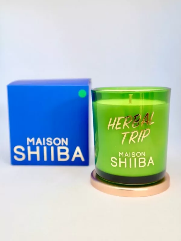 Bougie parfumée aux herbes - Bougie à message secret mantra Herbal Trip - Maison Shiiba
