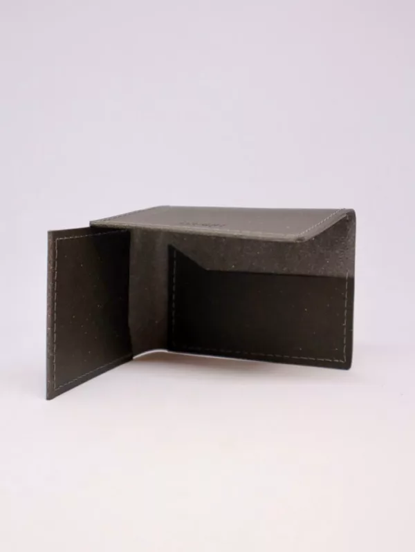 Intérieur Porte-cartes mixte homme femme en cuir recyclé noir - Maison Origin
