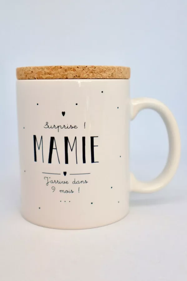 Tasse surprise mamie annonce grossesse - Mug pour (future) mamie - Marcel & Lily - Cadeau mamie - Idée cadeau future grand-mère